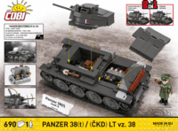 Cobi 2666 Panzer 38(t) / (ČKD) LT vz.38 Tank figurával 690 darabos építőjáték