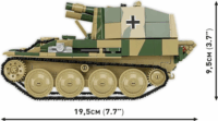 Cobi 2665 Sd.Kfz. 138/1 Grille Ausf. M Tank figurával 720 darabos építőjáték