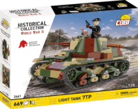 Cobi 2661 Light Tank 7TP Tank 1 figurával 669 darabos építőjáték