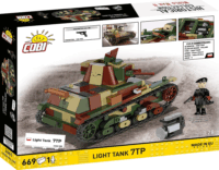Cobi 2661 Light Tank 7TP Tank 1 figurával 669 darabos építőjáték