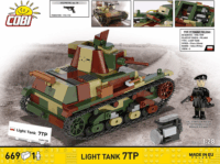 Cobi 2661 Light Tank 7TP Tank 1 figurával 669 darabos építőjáték