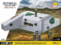 Cobi 3136 Regelbau 667 Német bunker 2 figurával 642 darabos építőjárék