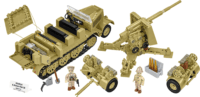 Cobi 3143 Sd.Kfz.8 und 8.8 cm Flak 36 Katonai jármű 2 db figurával 975 darabos építőjáték