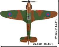 Cobi 5762 Hawker Hurricane (No.302 Sqn.RAF) Repülő pilótával 375 darabos építőjáték