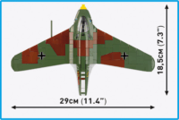 Cobi 5766 Messerschmitt Me 163B Komet Repülőgép pilótával 543 darabos építőjáték
