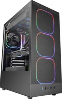 Tacens Mars MC-NEBULA Midi Torony Számítógépház + 4db 120mm ARGB ventilátor - Fekete