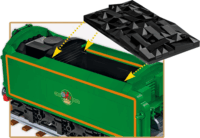 Cobi 6292 Flying Scotsman - British Steam Locomotive Vonat 2db figurával 2677 darabo építőkészlet