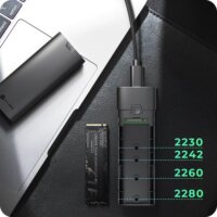 ICY BOX Spade Case 1806 USB 3.2 Gen 2 Type-C Külső SSD ház - Fekete