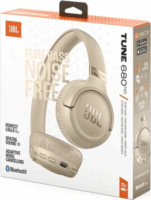 JBL T680NCBEG Bluetooth / Vezetékes Fejhallgató Headset - Bézs
