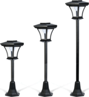 Garden of Eden 11404 Napelemes Kerti LED Kandeláber Lámpa Állítható magassággal - Fekete