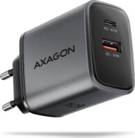 Axagon ACU-PQ67 PD3.0 & QC4+ USB-C / USB-A Hálózati Gyorstöltő Adapter 67W - Fekete
