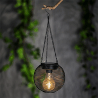 Garden of Eden 11256 Napelemes Felakasztható LED Kerti lámpa - Fekete