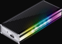 LC-Power LC-M2-C-MULTI-RGB USB 3.2 Gen 2x1 Type-C - SATA M.2 SSD külső ház - Fekete