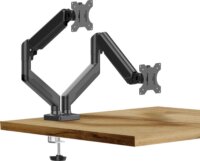 Delight 39684B 32" LCD TV / Monitor asztali tartó kar - Fekete (2 kijelző)