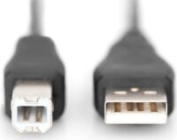 Digitus AK-300102-010-S USB-A apa - USB-B apa 2.0 Adat és töltőkábel 1m - Fekete