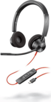 Poly Plantronics 3320-M USB-C/A Call Center Sztereo Headset - Fekete
