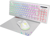 Marvo Loot 30 Billentyűzet + Egér + Egérpad Szett UK - Fehér