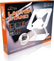 Media-Tech Ergonomikus 17" Laptop Asztali Állvány - Fehér