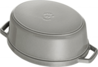 Zwilling Staub Roaster La Cocotte Öntöttvas Ovális sütő-főzőedény fedővel Ø 27cm 3,2L - Szürke