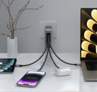 Satechi ST-W145GTM 4x USB-C GaN Utazó Hálozati Gyorstöltő Adapter 145W - Szürke