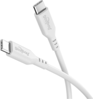 Goobay 77743 USB-C 2.0 Apa - USB-C 2.0 Apa Szilikon Adat és Gyorstöltő Kábel 60W 1.5m - Fehér