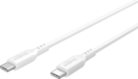 Goobay 77743 USB-C 2.0 Apa - USB-C 2.0 Apa Szilikon Adat és Gyorstöltő Kábel 60W 1.5m - Fehér