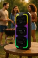 Squeak SQ1009 Bluetooth RGB Karaoke Party Hangszóró 45W - Fekete