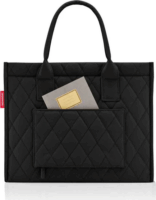 Reisenthel Daily Shopper Business bevásárlótáska 42x17x35 cm - Fekete / rombusz mintás