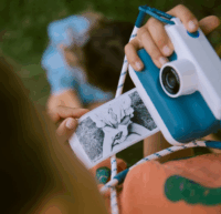 Kidywolf K-Print Gyerek Instant Fényképezőgép Selfie funkcióval - Kék