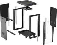 Lanberg 19" Szabadon Álló Rack Szekrény 24U 600x800mm - Fekete