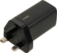 iBox ILUC65BUK GaN USB-A / 2x USB-C Hálózati Gyorstöltő Adapter 65W + USB-C Kábel - Fekete