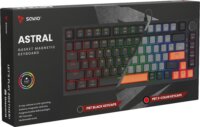 Savio Astral Black Jade 3 Colours Mechanikus USB TKL RGB Gaming Billentyűzet US - Fekete