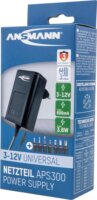 Ansmann APS 300 Univerzális Hálózati Tápegység (3,6W / 3-12 V DC / 0,6A)