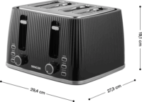 Sencor STS 7541BK 4 Szeletes Kenyérpirító 1860W - Fekete