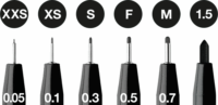 Faber Castell FC167154 Tűfilc készlet 0,05 - 1,5mm - Fekete (6 db / csomag)