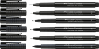 Faber Castell FC167154 Tűfilc készlet 0,05 - 1,5mm - Fekete (6 db / csomag)