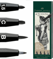 Faber Castell FC167153 Pitt Artist művész készlet 0,15 - 1,5 mm - Fekete