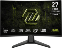 MSI 27" 274CF X24 16:9 Full HD Rapid VA Ívelt Gaming Monitor - Fekete