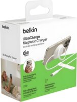 Belkin WIA014kqWH UltraCharge Qi2 Wireless Töltő + Hálózati Adapter 25W - Fehér