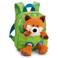 Nici 62692 Hátizsák róka plüssel 25 cm - Zöld