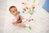 Eichhorn 50 darabos színes fa építőkockák Bébi építőjáték