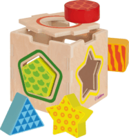 Eichhorn Színes fa formaválogató doboz bébijáték