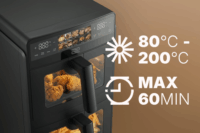 Promis FRP1560 AirFryer Forrólevegős Sütő 10L 2600W - Fekete