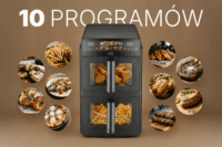Promis FRP1560 AirFryer Forrólevegős Sütő 10L 2600W - Fekete