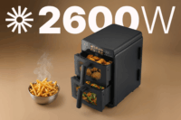 Promis FRP1560 AirFryer Forrólevegős Sütő 10L 2600W - Fekete