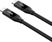 Unitek C14100ABK01 USB-C 4.0 Apa - USB-C 4.0 Apa Adat és Gyorstöltő Kábel 100W 2m - Fekete