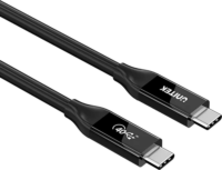 Unitek C14100ABK01 USB-C 4.0 Apa - USB-C 4.0 Apa Adat és Gyorstöltő Kábel 100W 2m - Fekete