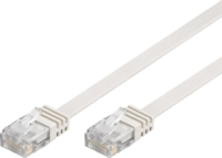 Goobay 93364 U/UTP CAT5e RJ45 Lapos Patch Kábel 15m - Fehér