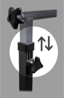 ActionMed SP100AM Állítható magasságú és dőlésszögű ágyasztal - Fekete / Barna