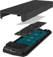 ICY BOX Spade Case 1805 USB-C 3.2 Gen 2 Külső M.2 SSD Ház - Fekete